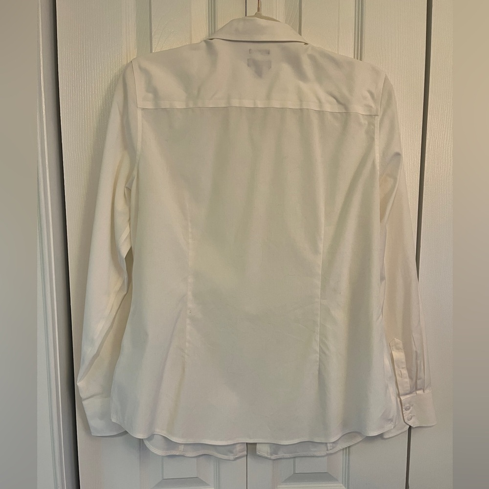 Talbots Classic White Button Up - image 4